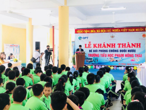 Đà Nẵng: Tập đoàn Hanaka tài trợ bể bơi học đường trường Tiểu học Phạm Hồng Thái